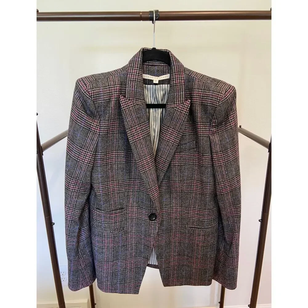 Veronica Beard Brock Glen Plaid Dickey Blazer size 10